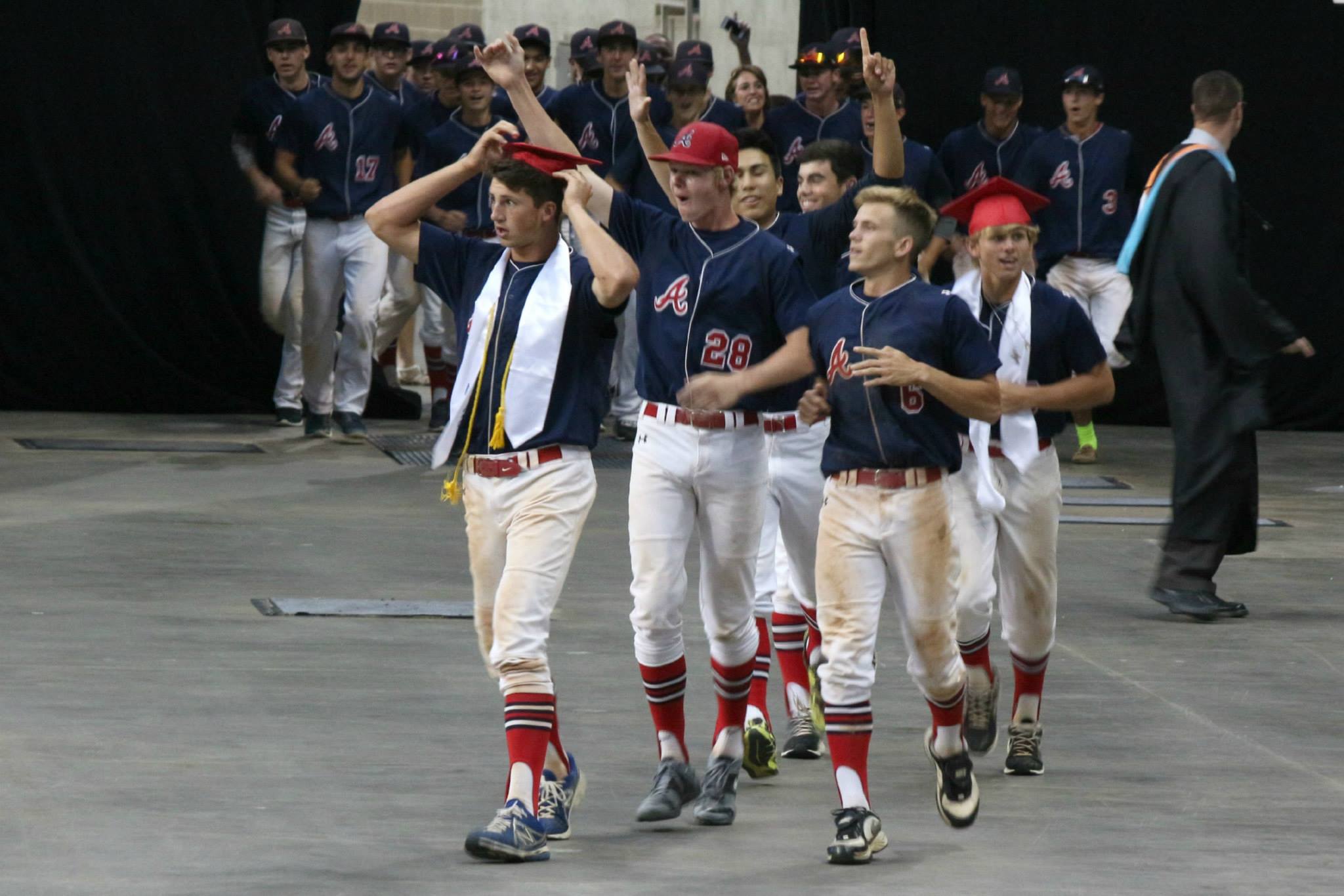 A once in a lifetime moment for the AHS Baseball team at graduation